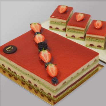 Cours Entremets Rhubarbe et Fraise
