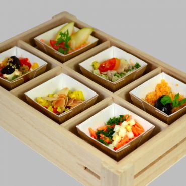 Caissette de 6 mini salades en 3 sortes